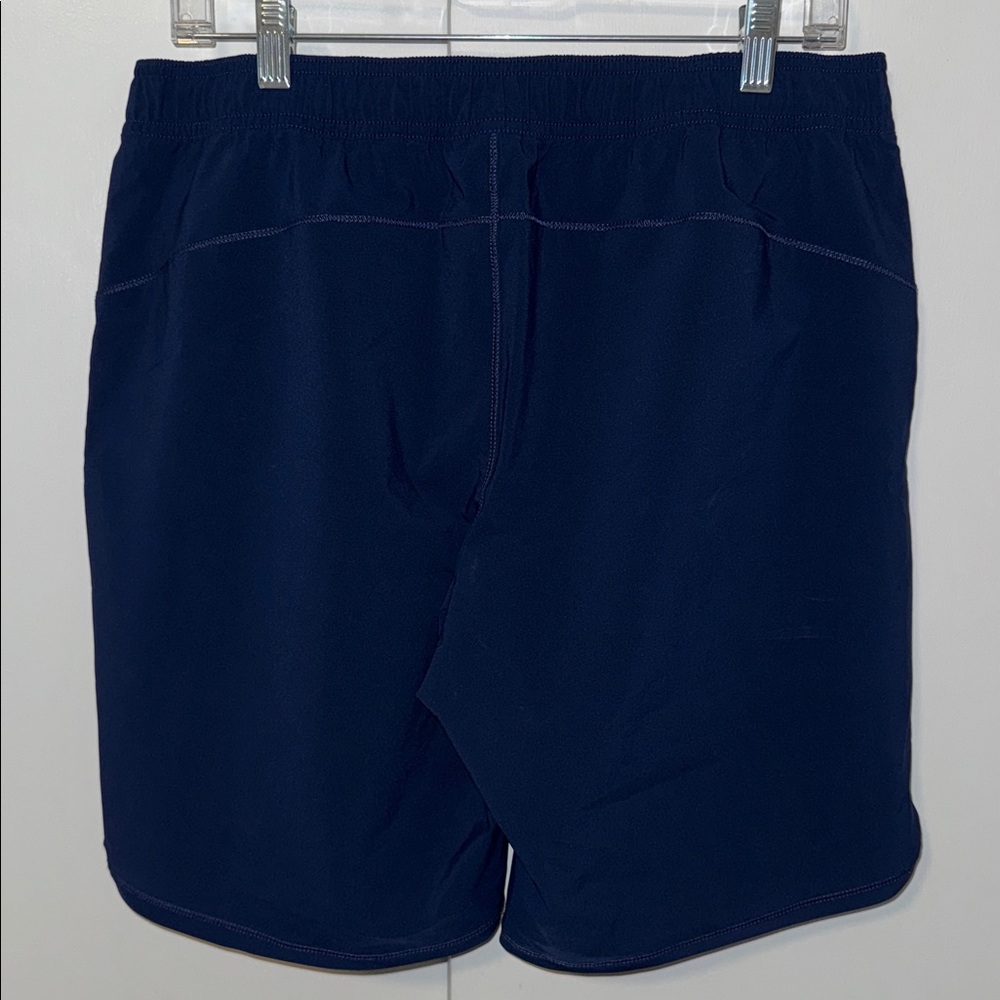 Land’s End Sport Drawstring 9” Shorts Navy Blue Women’s 10 - Picture 3 of 5